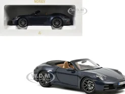 2024 Porsche 911 Carrera S Cabriolet Yachting Blue Metallic 1/18 Diecast Model Car by Norev