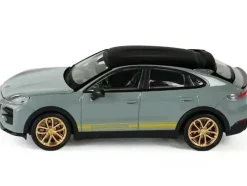 Porsche Cayenne Turbo GT Gray with Black Top and Gold Stripes 1/64 Diecast Model Car by Trends Hobby