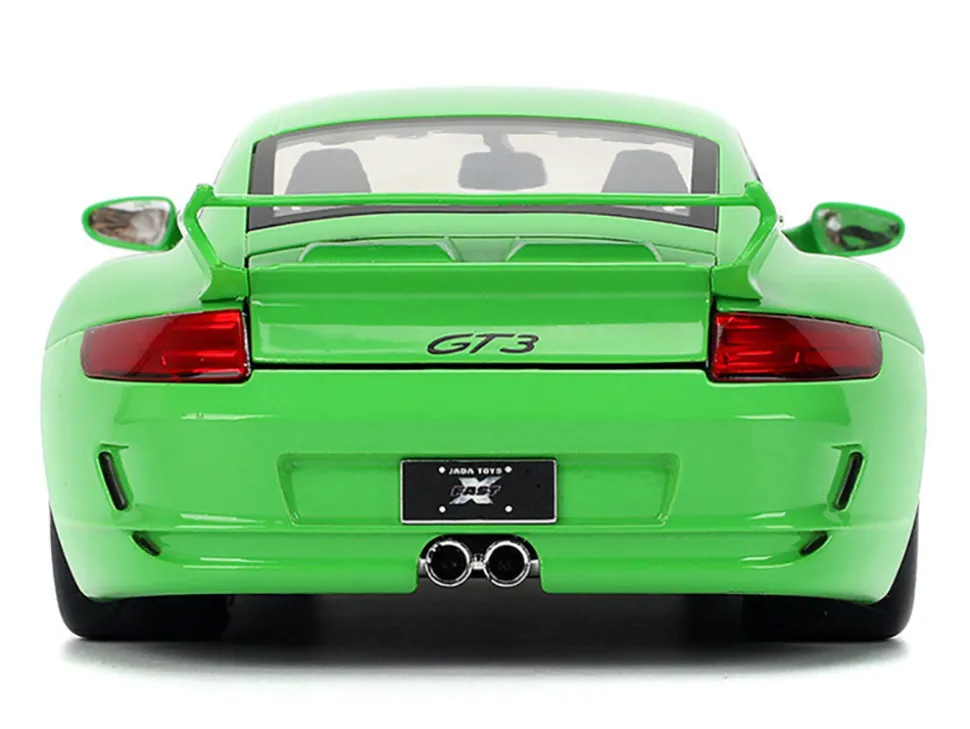 Porsche 911 GT3 (997) Green with Black Accents "Fast X" (2023) Movie "25 Years of Fast & Furious" Series 1/24 Diecast Model Car by Jada