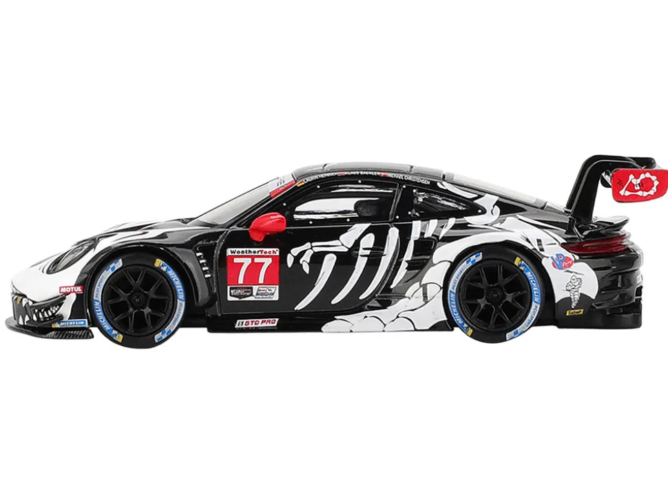 Porsche 911 GT3 R #77 Klaus Bachler - Laurin Heinrich - Michael Christensen "AO Racing Skeleton Rexy" GTD Pro IMSA "Petit Le Mans" (2025) Limited Edition 1/64 Diecast Model Car by Mini GT