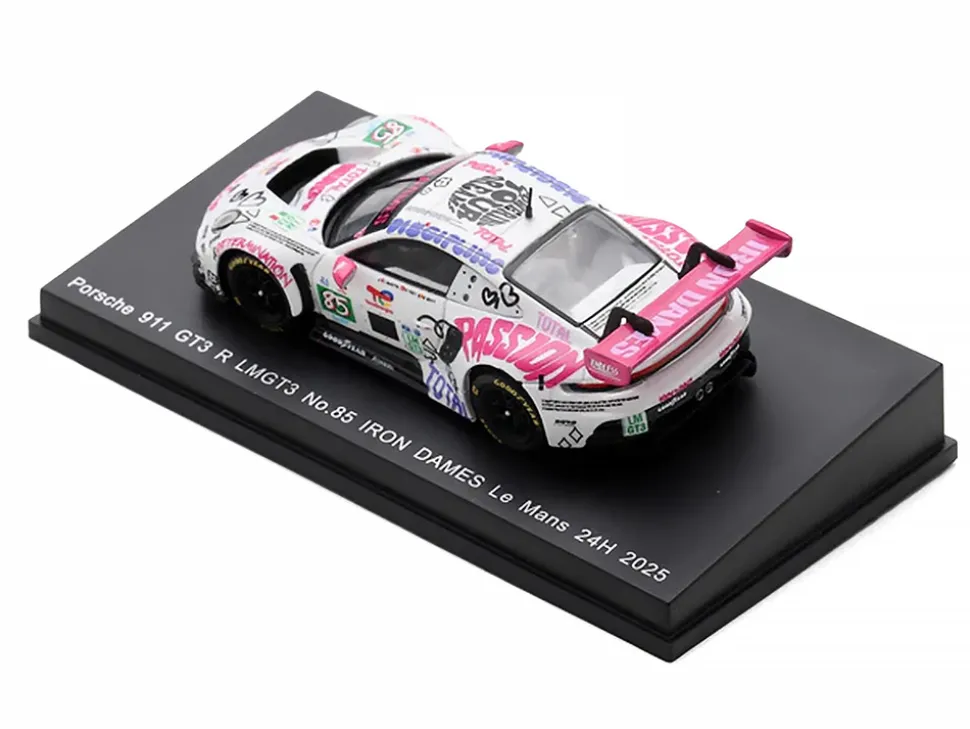 Porsche 911 GT3 R LMGT3 #85 Sarah Bovy - Rahel Frey - Celia Martin "Iron Dames" "24 Hours of Le Mans" (2025) 1/64 Diecast Model Car by Spark