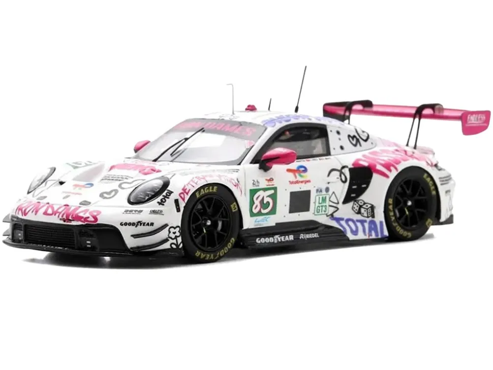 Porsche 911 GT3 R LMGT3 #85 Sarah Bovy - Rahel Frey - Celia Martin "Iron Dames" "24 Hours of Le Mans" (2025) 1/64 Diecast Model Car by Spark