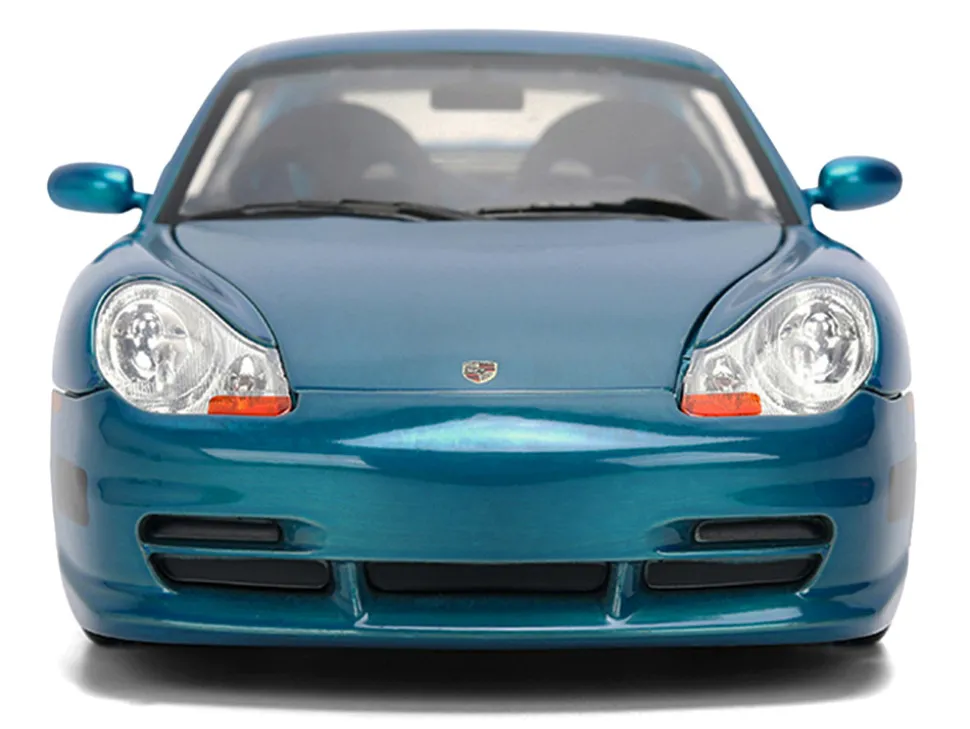 Porsche 911 GT3 RS (996) Blue Color Brush Finish "Fast Five" (2011) Movie "25 Years of Fast & Furious" Series 1/24 Diecast Model Car by Jada