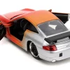 Porsche 911 GT3 RS Matt Orange and Silver Metallic Pink Slips Series 1/32 Diecast Model Car Jada 34663
