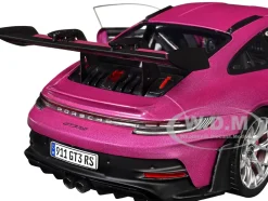 Porsche 911 GT3 RS Red Violet Metallic with White Stripes 