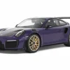 2021 Porsche 911 (991.2) GT2 RS Ultraviolet Metallic with Carbon Stripes 1/18 Model Car by GT Spirit