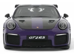 2021 Porsche 911 (991.2) GT2 RS Ultraviolet Metallic with Carbon Stripes 1/18 Model Car by GT Spirit