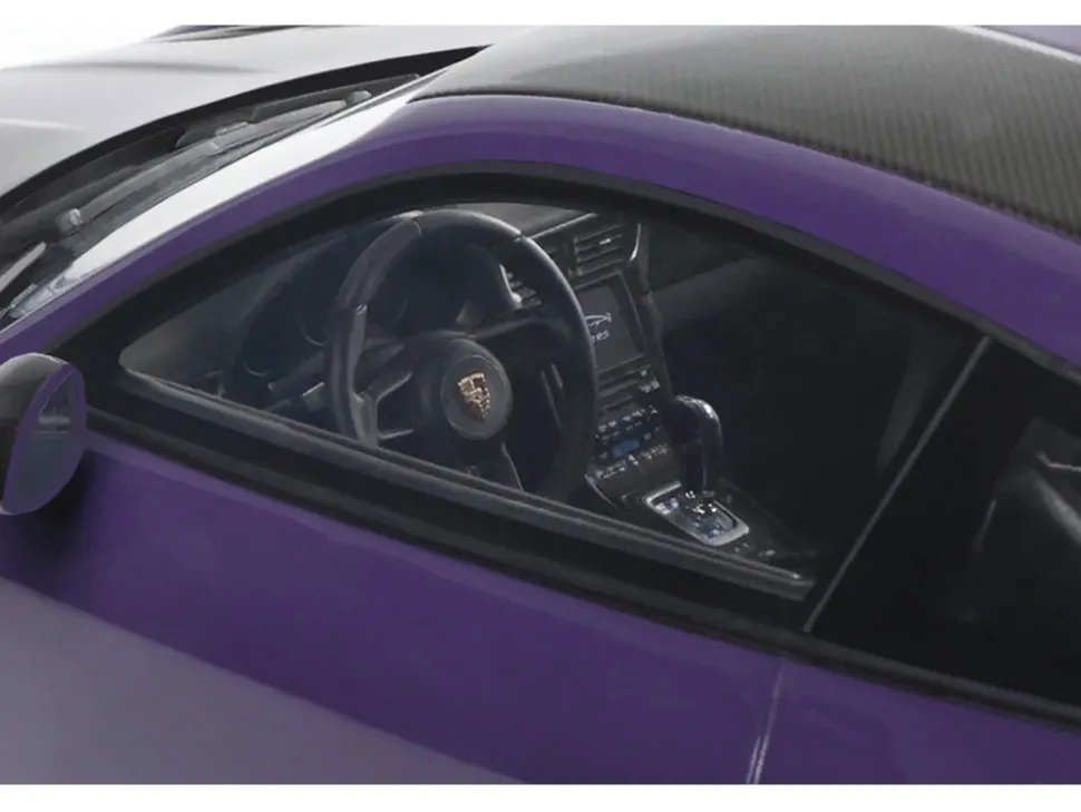 2021 Porsche 911 (991.2) GT2 RS Ultraviolet Metallic with Carbon Stripes 1/18 Model Car by GT Spirit
