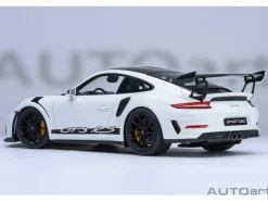 Porsche 911 (991.2) GT3 RS Weissach Package White with Carbon Hood and Top 1/18 Model Car by Autoart