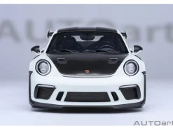 Porsche 911 (991.2) GT3 RS Weissach Package White with Carbon Hood and Top 1/18 Model Car by Autoart