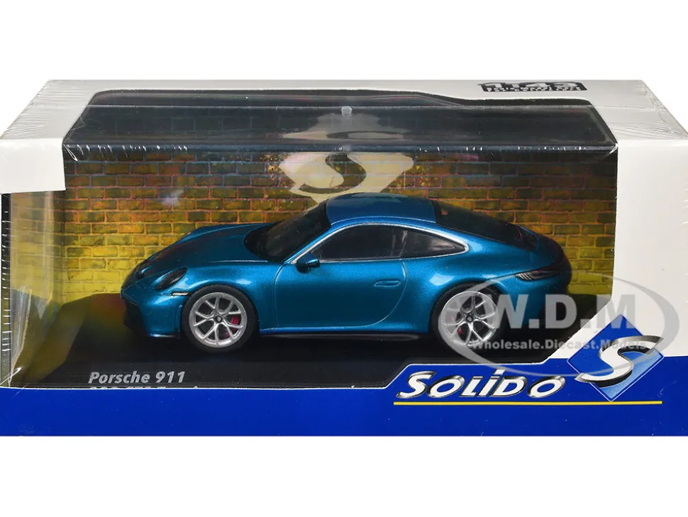 2023 Porsche 911 (992) GT3 Touring South Sea Blue Metallic 1/43 Diecast Model Car by Solido