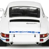 1973 Porsche 911 RSR Carrera White with Blue Stripes 1/18 Diecast Model Car by Solido