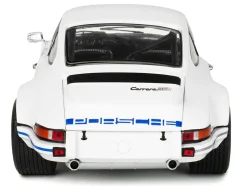 1973 Porsche 911 RSR Carrera White with Blue Stripes 1/18 Diecast Model Car by Solido