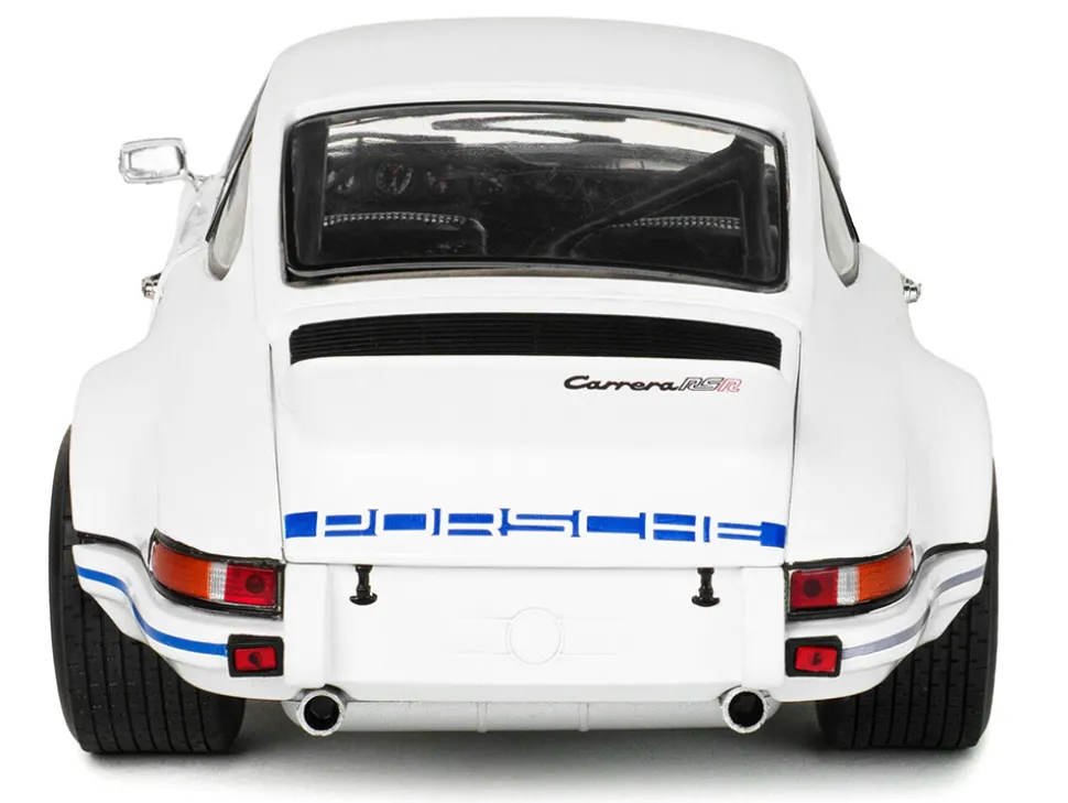 1973 Porsche 911 RSR Carrera White with Blue Stripes 1/18 Diecast Model Car by Solido