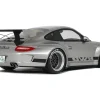 2024 Porsche 911 RWB Abu Silver Metallic with Black Hood 1/18 Model Car by GT Spirit