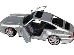 1996 Porsche 911 (993) 4S Polar Silver Metallic 1/18 Diecast Model Car by Solido