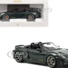 2023 Porsche 718 Spyder RS Weissach Pack Forest Green Metallic with Carbon Hood Stripes 1/18 Diecast Model Car by Norev