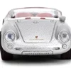 1955 Porsche 550 Spyder Silver Metallic with Red Interior "Collection" Series 1/64 Diecast Model Car by Majorette