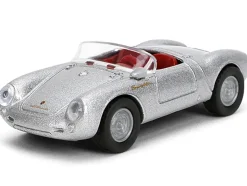 1955 Porsche 550 Spyder Silver Metallic with Red Interior 