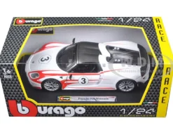 Porsche 918 Spyder Weissach #3 1/24 Diecast Model Car Bburago 28009