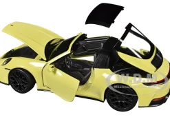 Porsche 911 Targa 4 GTS (992.2) Yellow with Black Top "Special Edition" Series 1/18 Diecast Model Car by Maisto