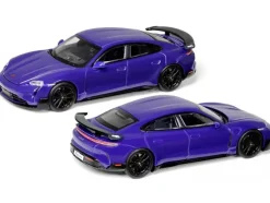 Porsche Taycan Turbo GT Purple 1/64 Diecast Model Car by Trends Hobby