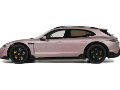 2022 Porsche Taycan Turbo S Cross Turismo Pink Metallic 1/18 Model Car by GT Spirit
