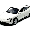 Porsche Taycan Turbo S White "Speed Icons" Series 1/64 Diecast Model Car by Maisto