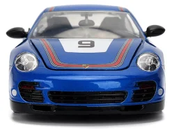 Porsche 911 Turbo (997) #9 Blue Metallic with Stripes 
