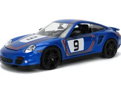 Porsche 911 Turbo (997) #9 Blue Metallic with Stripes 