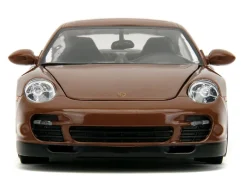 Porsche 911 Turbo Brown and Brown M&M Diecast Figure M&M s Hollywood Rides Series 1/24 Diecast Model Car Jada 34624
