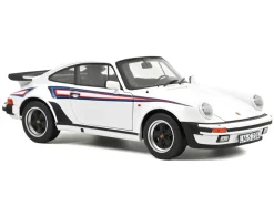 1980 Porsche 911 Turbo 3.3 White with Blue and Red Graphics 1/18 Diecast Model Car by Norev