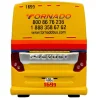 Prevost H3-45 Coach Bus "Tornado Bus Company" Yellow with Graphics Limited Edition 1/87 (HO) Diecast Model by Iconic Replicas