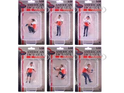 Race Crew 6 piece Figure Set for 1/18 Scale Models by American Diorama
