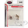 Race Day Two Diecast Figures Set 5 1/43 Scale Models American Diorama 38363