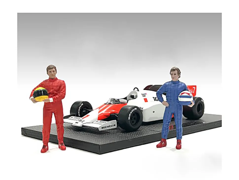 Racing Legends 80's Figures A and B Set of 2 for 1/18 Scale Models American Diorama 76353-76354