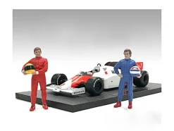 Racing Legends 80's Set of 2 Diecast Figures for 1/43 Scale Models American Diorama 76450