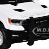 2019 RAM 1500 Laramie Crew Cab Pickup Truck with Bed Cage White with Flashing Light Bar and Front and Rear Lights and Sounds 1/27 Diecast Model Car by Motormax