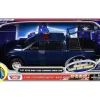 2019 RAM 1500 Laramie Crew Cab Pickup Truck with Bed Cage Dark Blue with Flashing Light Bar and Front and Rear Lights and Sounds 1/27 Diecast Model Car by Motormax