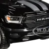 2019 RAM 1500 Laramie Crew Cab Pickup Truck Black Silver Stripes 1/24 Diecast Model Car Motormax 79357