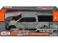 2019 RAM 1500 Laramie Crew Cab Pickup Truck Gray Timeless Legends Series 1/27 Diecast Model Car Motormax 79357GRY