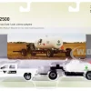 RAM 2500 Pickup Truck Farm Service White Anhydrous Ammonia Tanks Chassis Set 2 pieces 1/64 Diecast Models ERTL TOMY 16380