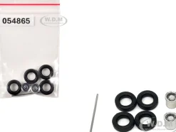 Rear Low Profile Wheelset Chrome 1/87 (HO) Plastic Model by Promotex