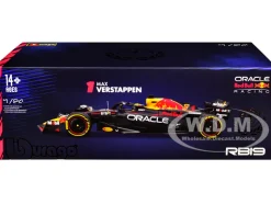 Red Bull Racing RB19 #1 Max Verstappen "Oracle" Winner Formula One F1 Championship "Drivers' Champion" (2023) with Display Case 1/24 Diecast Model Car by Bburago