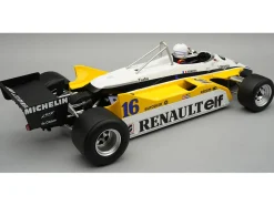 Renault RE30B #16 Rene Arnoux Winner Formula One F1 "Italian GP" (1982) "Mythos Series" with Driver Figure and Display Case Limited Edition to 50 pieces Worldwide 1/18 Model Car by Tecnomodel