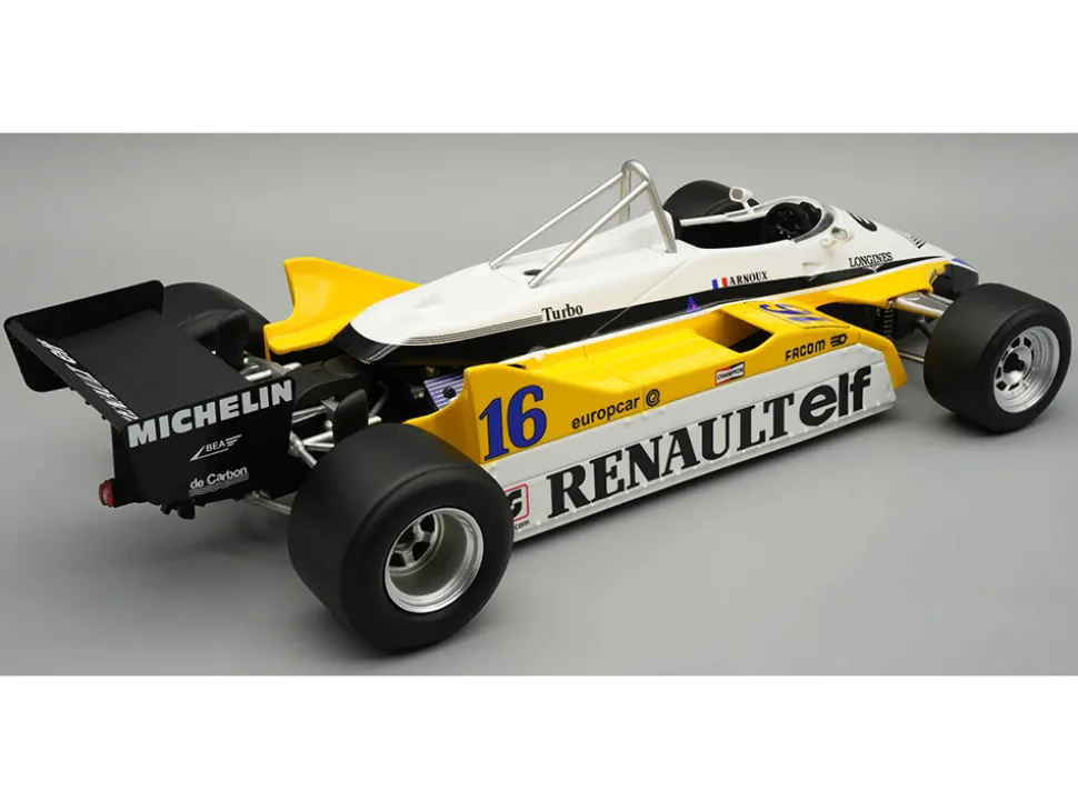 Renault RE30B #16 Rene Arnoux Winner Formula One F1 "Italian GP" (1982) "Mythos Series" with Display Case Limited Edition to 45 pieces Worldwide 1/18 Model Car by Tecnomodel