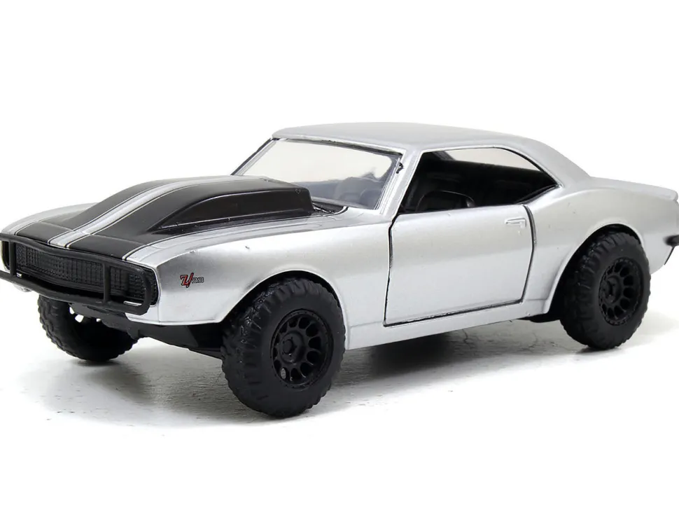 Roman's Chevrolet Camaro Z/28 Silver Black Stripes Fast & Furious 7 2015 Movie 1/32 Diecast Model Car Jada 97186