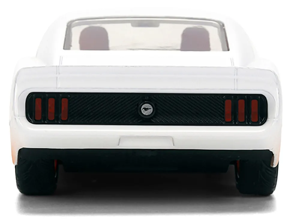Roman's Ford Mustang White with Black Stripes and Red Interior (Dirty Version) "Fast & Furious" Movie "Fast & Furious 25th Anniversary" Series 1/32 Diecast Model Car by Jada