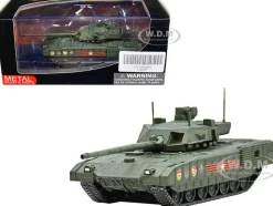 Russian T14 Armata MBT Main Battle Tank Green Camouflage Armor Premium Series 1/72 Diecast Model Panzerkampf 12166PE