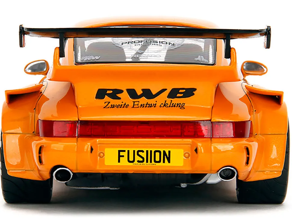 RWB Bodykit "Hibiki" Orange Metallic "Pink Slips" Series 1/18 Diecast Model Car by Jada
